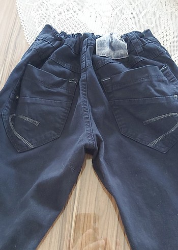 Erkek Çocuk Lacivert Kemerli hafif likralı kumaş Pantolon - Görsel 2