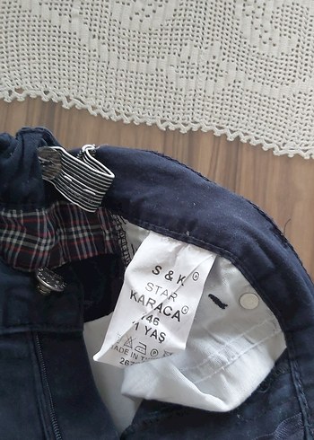 Erkek Çocuk Lacivert Kemerli hafif likralı kumaş Pantolon - Görsel 3