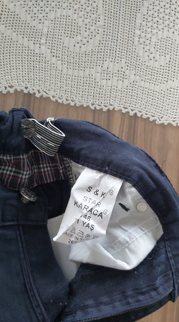 Erkek Çocuk Lacivert Kemerli hafif likralı kumaş Pantolon - Görsel 3