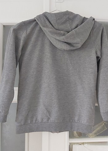 Gri Erkek Çocuk Fermuarlı Sweatshirt - Görsel 2