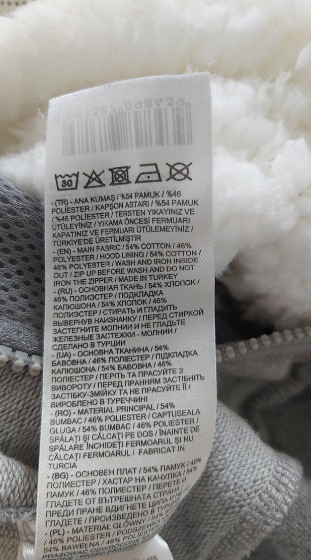 Gri Erkek Çocuk Fermuarlı Sweatshirt - Görsel 4