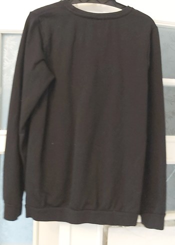 Siyah Baskılı Erkek Sweatshirt - Görsel 2