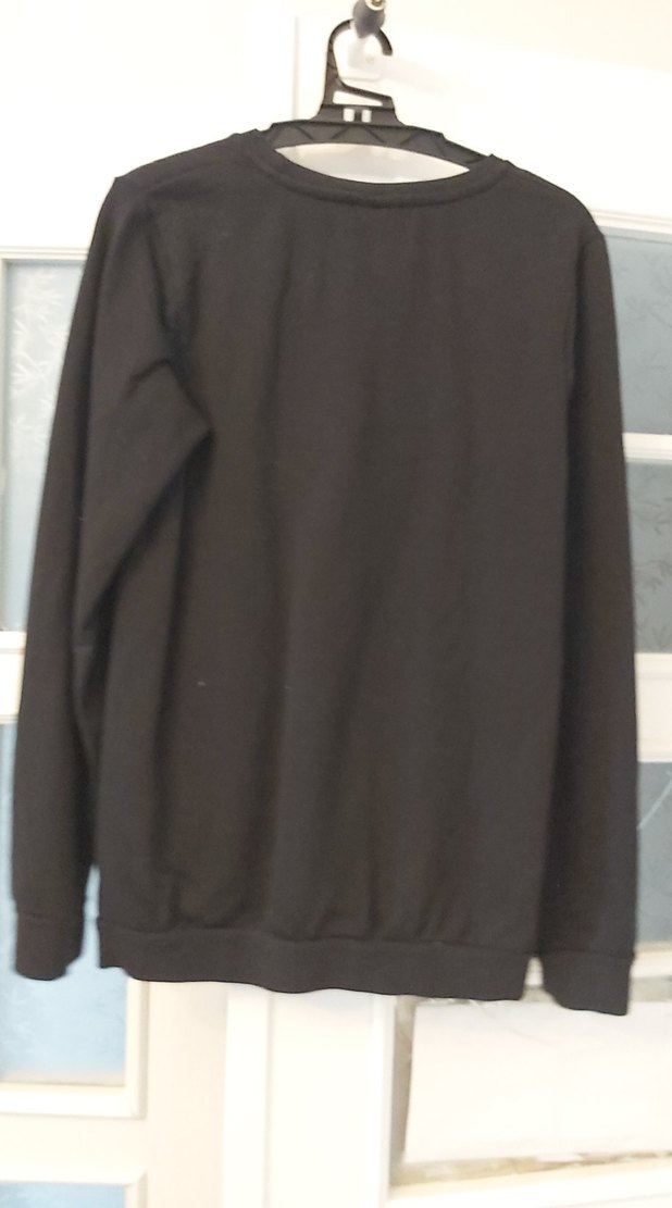 Siyah Baskılı Erkek Sweatshirt - Görsel 2