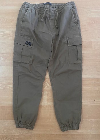 Erkek zara Kemerli Bej Kargo Pantolon