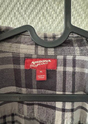 American Vintage Gri Kareli Düğmeli Uzun Kollu Gömlek