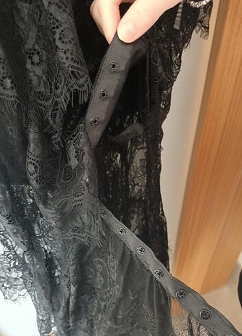 Siyah tül abiye elbise - Görsel 6