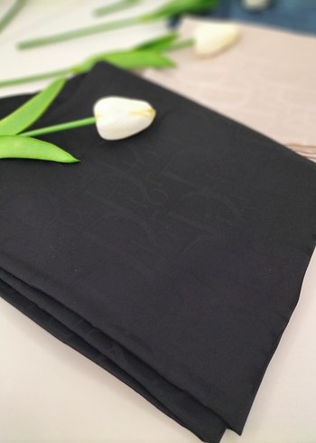 Drapeli Siyah Gotik Kadın Şal - Görsel 4