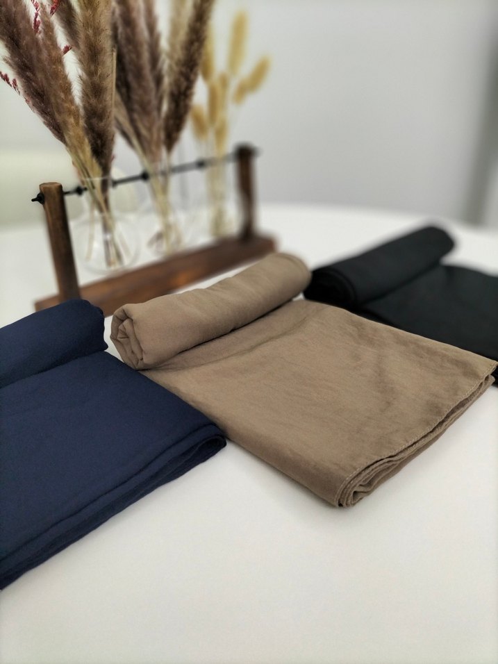 Bej pamuk Kadın Şal - Görsel 2