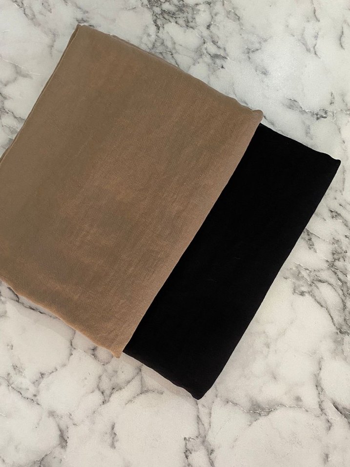 Bej pamuk Kadın Şal - Görsel 3