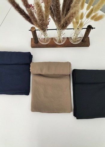 siyah pamuk şal - Görsel 2