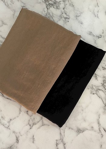 siyah pamuk şal - Görsel 3