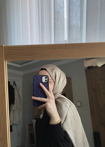 Bej Gri Modern Klasik Kadın Şalı - Görsel 3