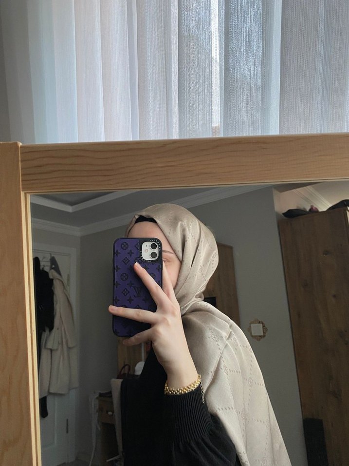 Bej Gri Modern Klasik Kadın Şalı - Görsel 3