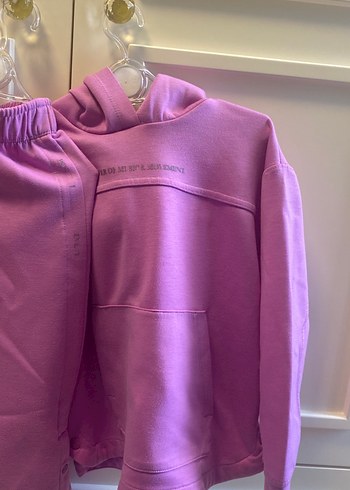 Zara Düğmeli Mor kız çocuk Eşofman Takımı