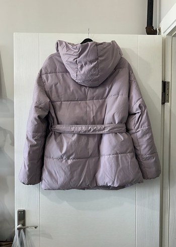 m Beden mor Renk Bershka şişme mont