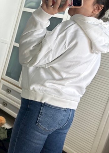 xl Beden Mavi Baskılı Kadın Sweatshirt