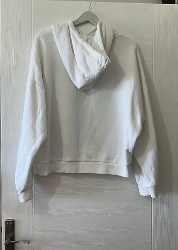 Mavi Jeans Mavi Beyaz Kapüşonlu Oversize Sweatshirt