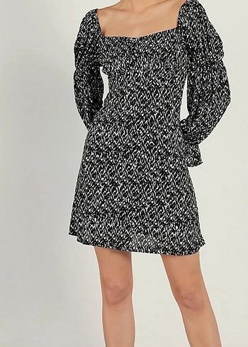 Uzun Kollu topshop Mini Elbise - Görsel 2