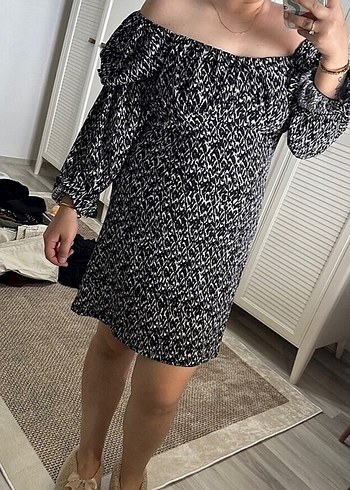 Uzun Kollu topshop Mini Elbise - Görsel 5