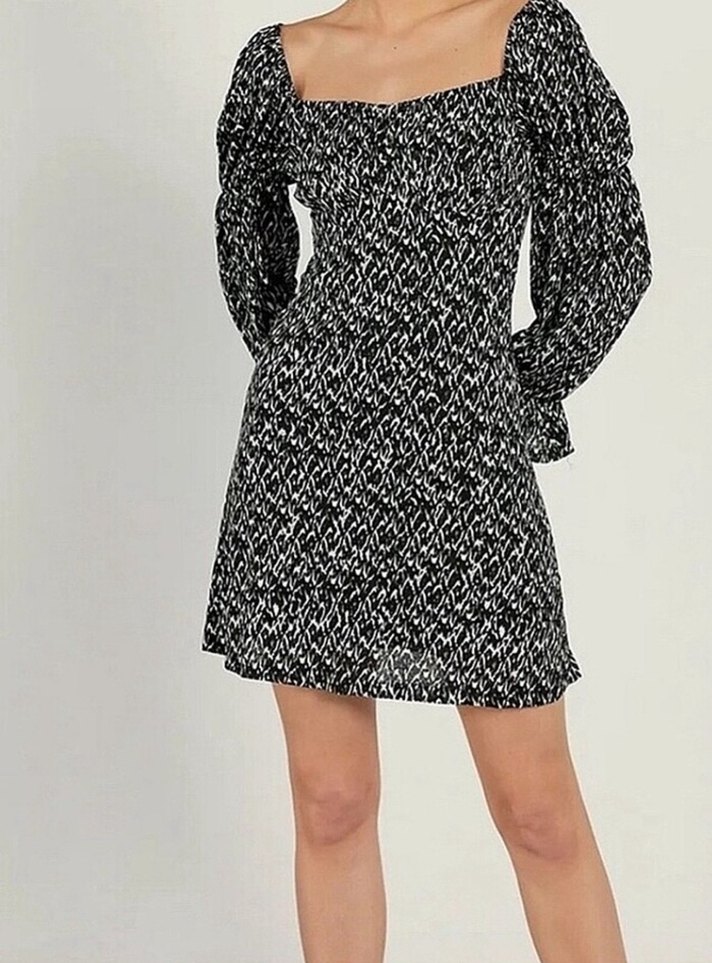 Uzun Kollu topshop Mini Elbise - Görsel 2