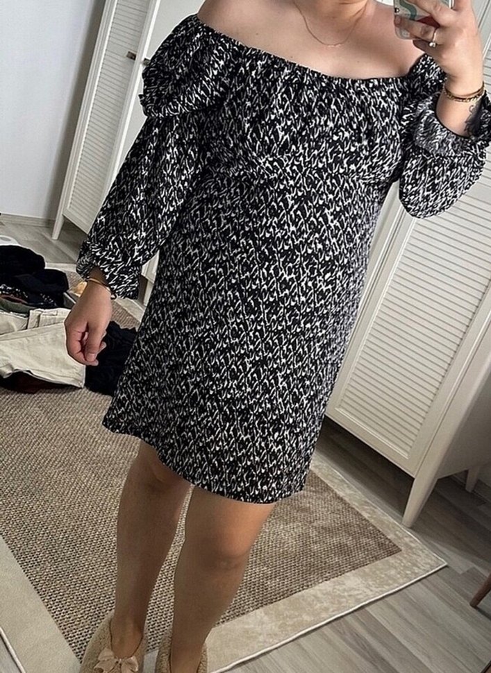 Uzun Kollu topshop Mini Elbise - Görsel 5