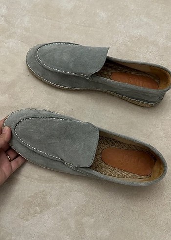 Gri Süet Erkek Espadril Ayakkabı - Görsel 3