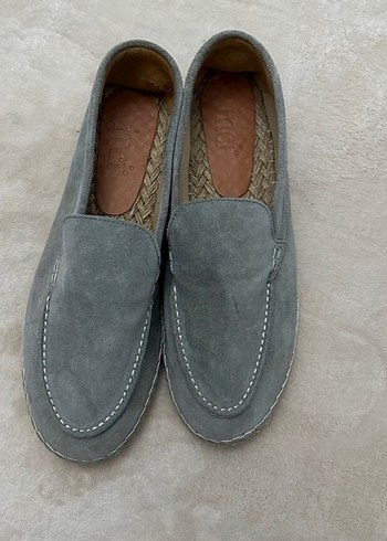 Gri Süet Erkek Espadril Ayakkabı - Görsel 2