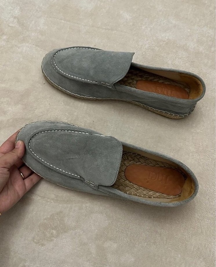 Gri Süet Erkek Espadril Ayakkabı - Görsel 3