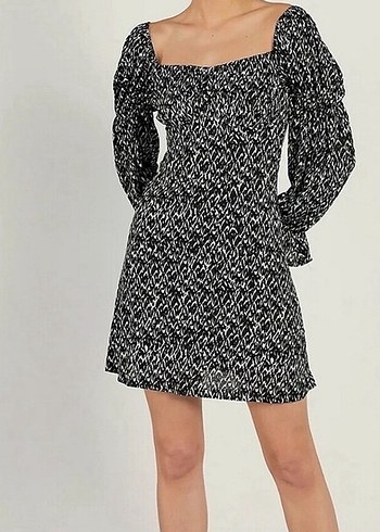 Topshop Topshop Uzun Kollu Mini Elbise
