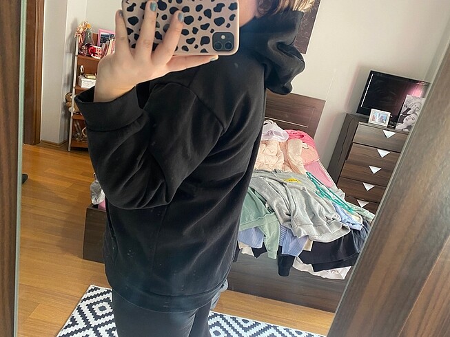 xl Beden siyah Renk Siyah sweatshirt