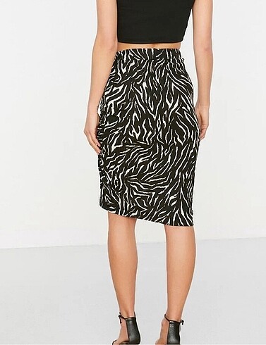 xl Beden siyah Renk Leopar etek