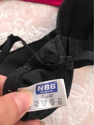 Nbb Siyah pembe ve Ten rengi sütyen