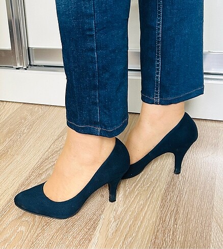 Deichmann Deichmann Lacivert Süet Topuklu Ayakkabı
