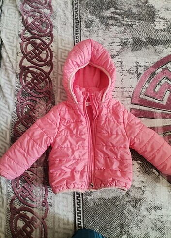 12-18 Ay Beden pembe Renk Çocuk mont