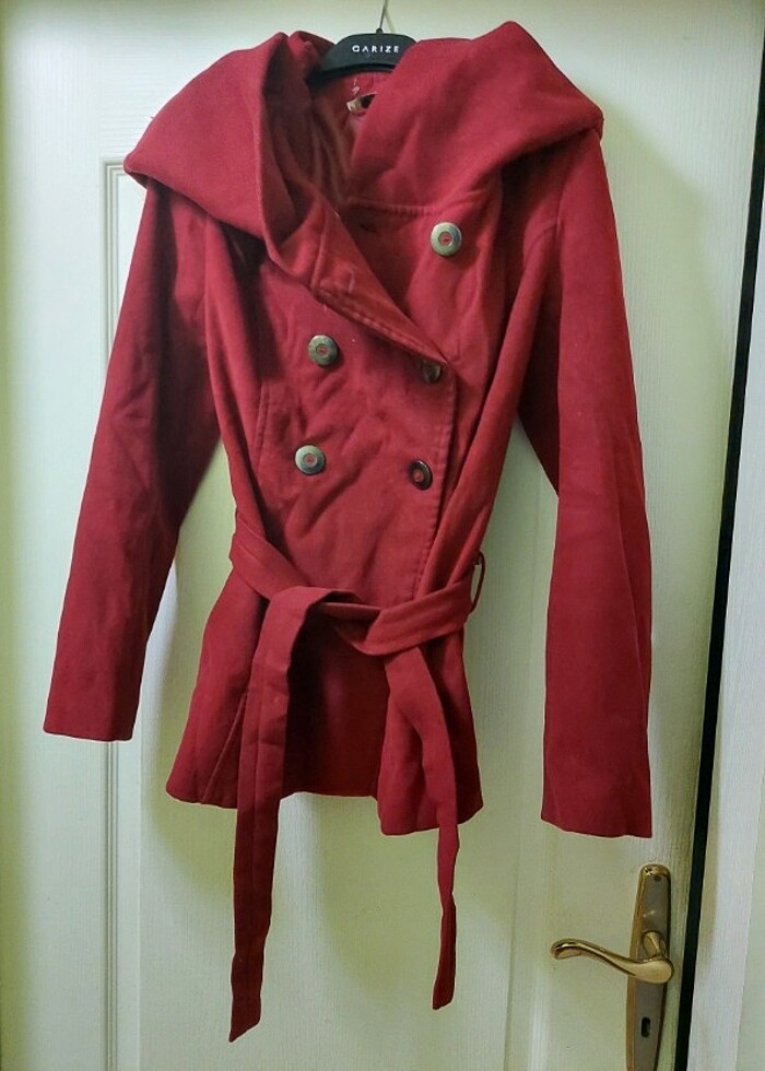 Şapkalı Bayan kaban - Görsel 2