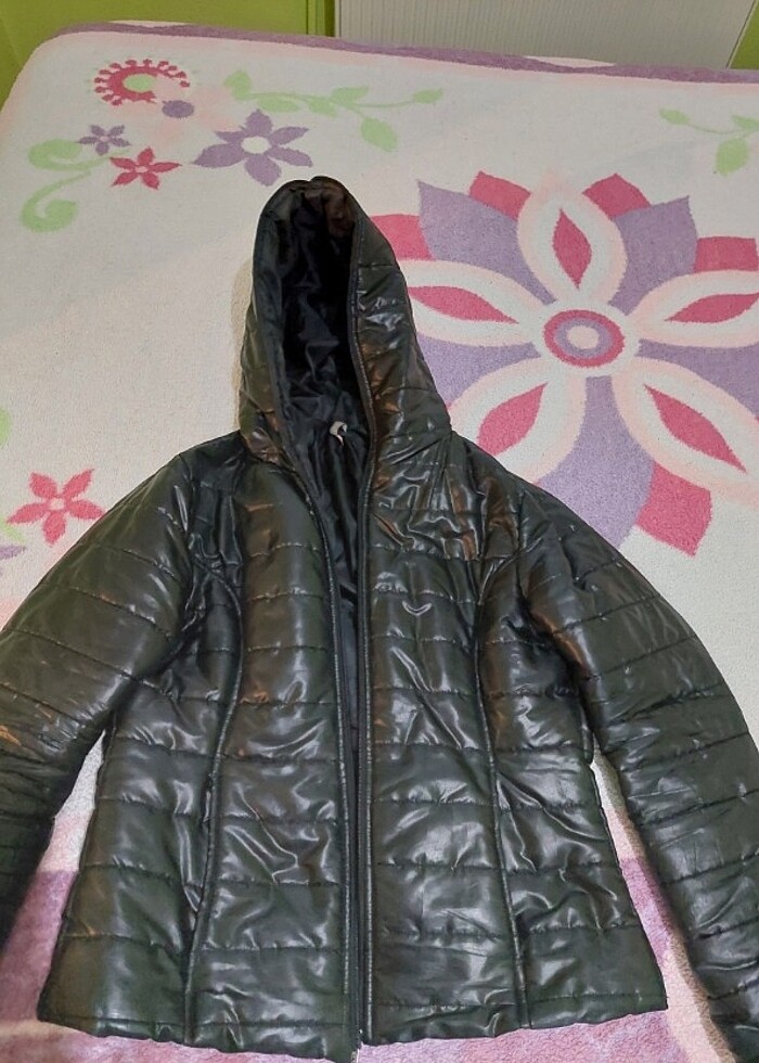 Bayan parlak mont - Görsel 3