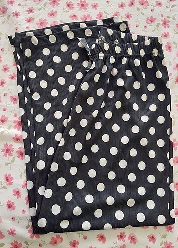 Bol paça beli lastikli pantalon  - Görsel 5