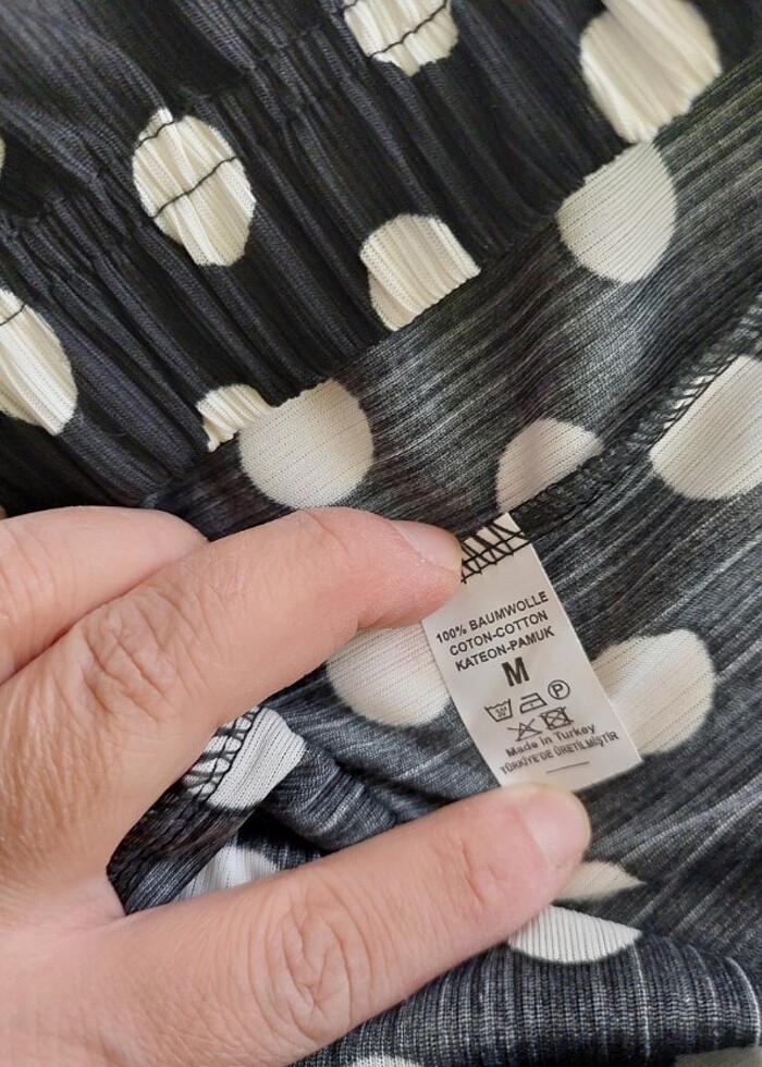 Bol paça beli lastikli pantalon  - Görsel 2