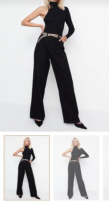 Trendyol geniş paça kot pantolon