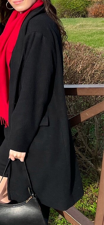 Trendyolmilla siyah düz kaban