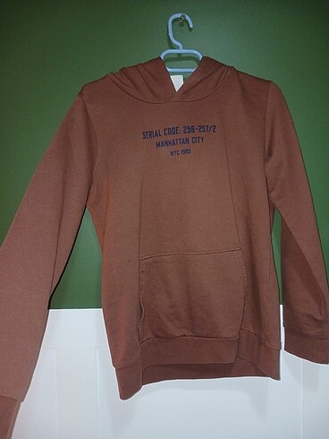 11-12 Yaş Beden kahverengi Renk Çocuk Sweatshirt