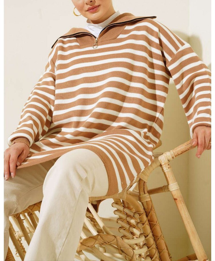 #trikotunik #çızgilitunik #trikokazak - Görsel 3