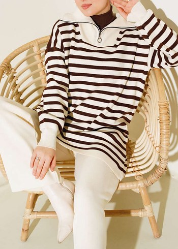 #trikotunik #çızgilitunik #trikokazak - Görsel 3