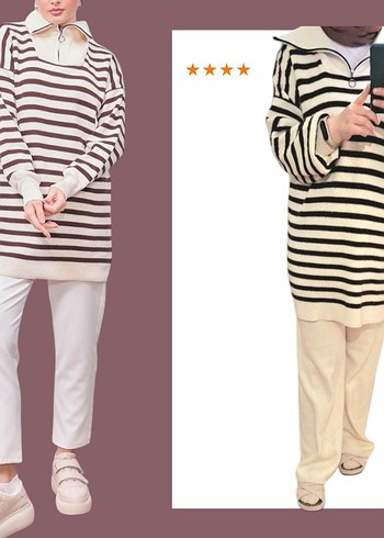 #trikotunik #çızgilitunik #trikokazak - Görsel 7