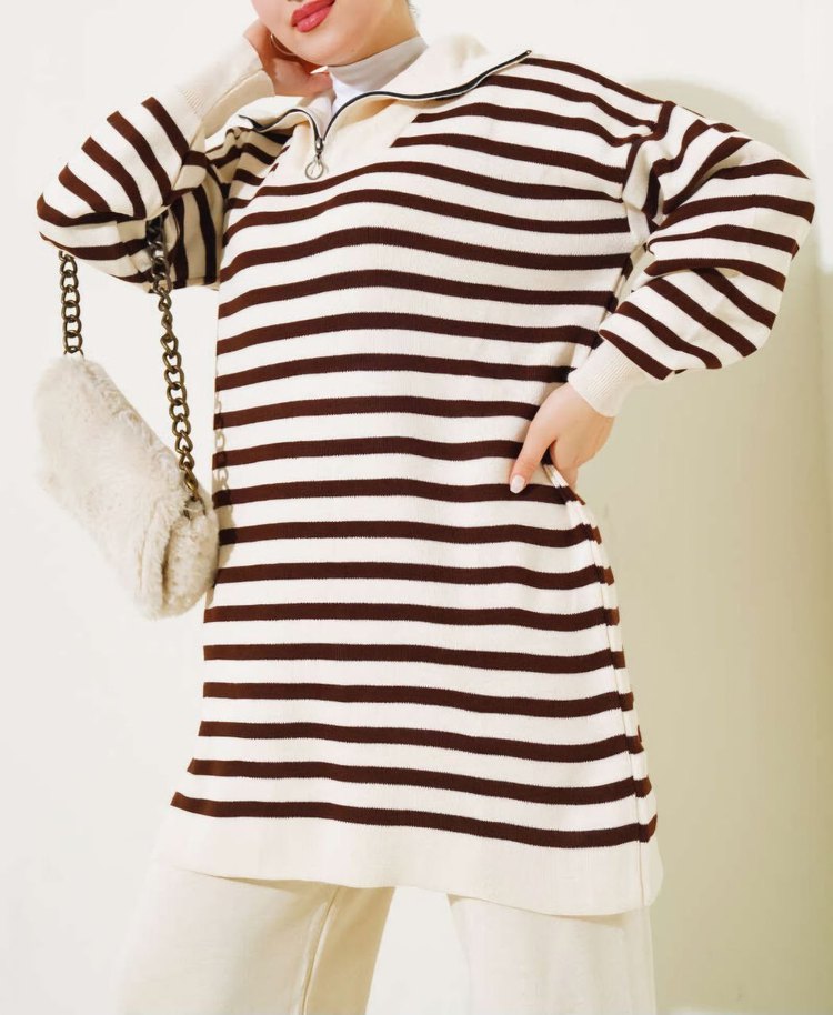 #trikotunik #çızgilitunik #trikokazak - Görsel 4