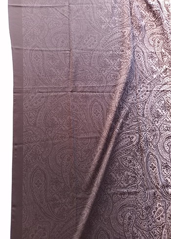 Gri Bohem Tarzı Saten Kadın Şal - Görsel 2