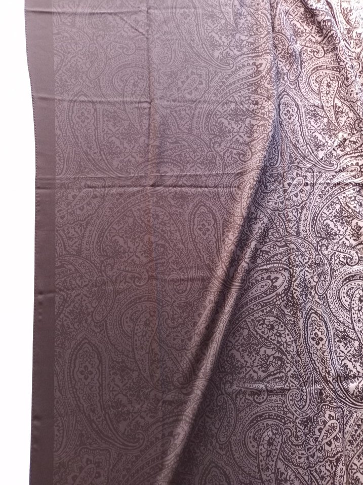 Gri Bohem Tarzı Saten Kadın Şal - Görsel 2