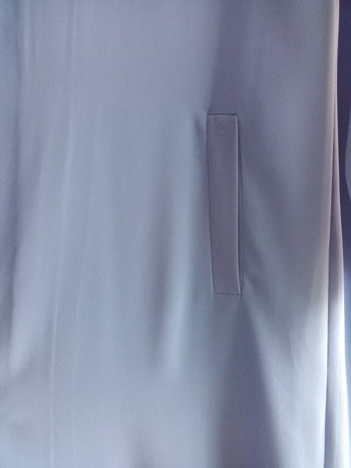 Mavi Düğmeli Uzun Kadın Blazer Ceket - Görsel 4