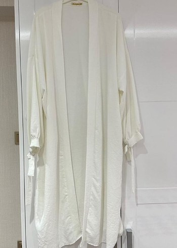ekru renk ipek ayrobin kimono