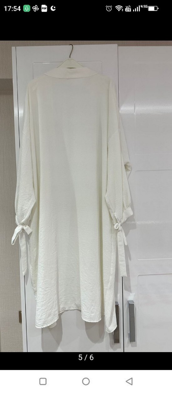 ekru renk ipek ayrobin kimono - Görsel 3